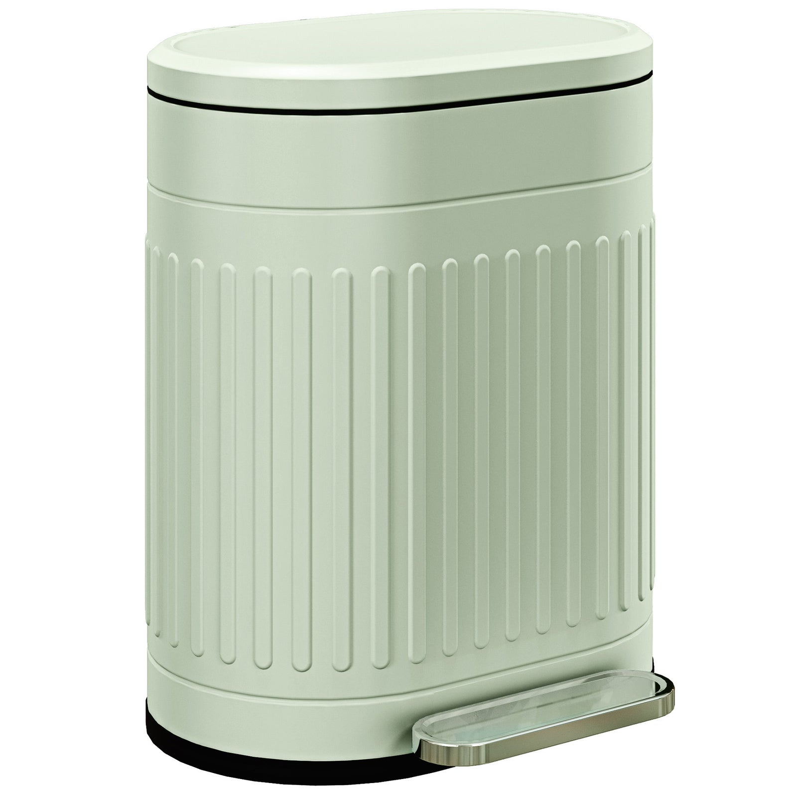 20L Metal Kitchen Bin, with Soft-Close Lid - Light Green