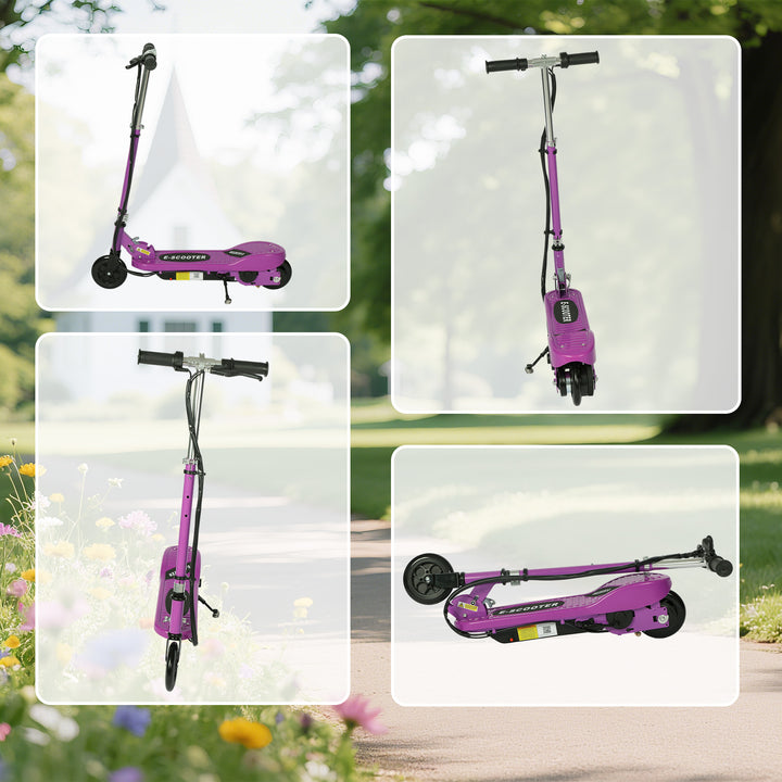 MCL Foldable Electric Kids Scooter, Ride-on for Ages 7-14 Years, Purple