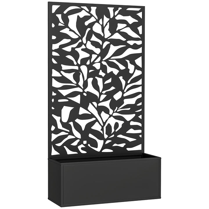 Metal Garden Bed with Trellis, Wall Mounted or Freestanding Raised Pla