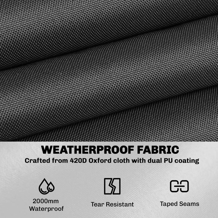 Round Garden Furniture Cover, Waterproof Garden Table Cover, 420D Heav