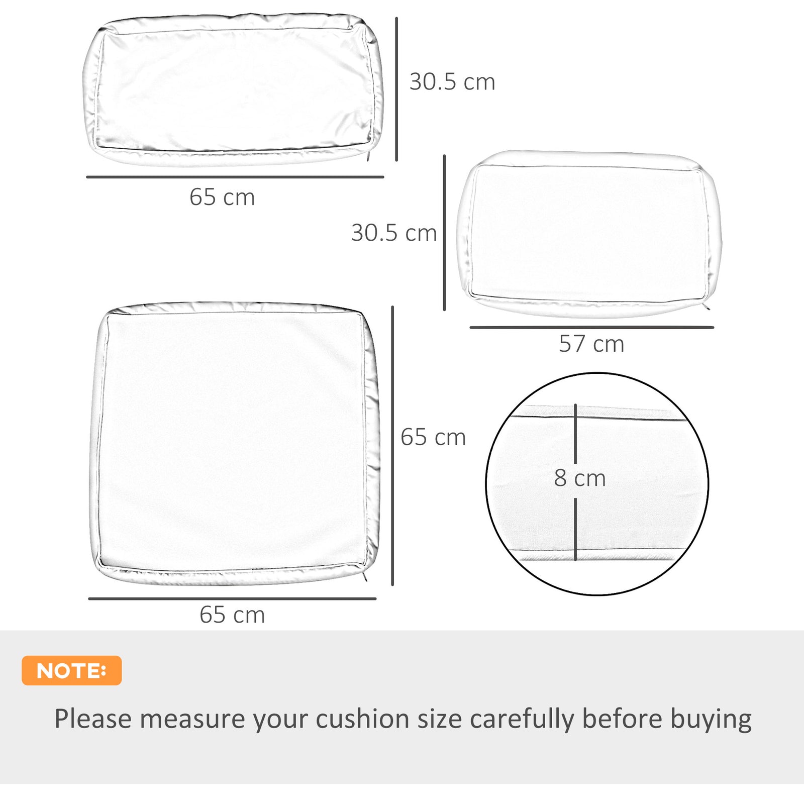 Garden Rattan Sofa Cushion Polyester Cover Replacement Outdoor- No Cus