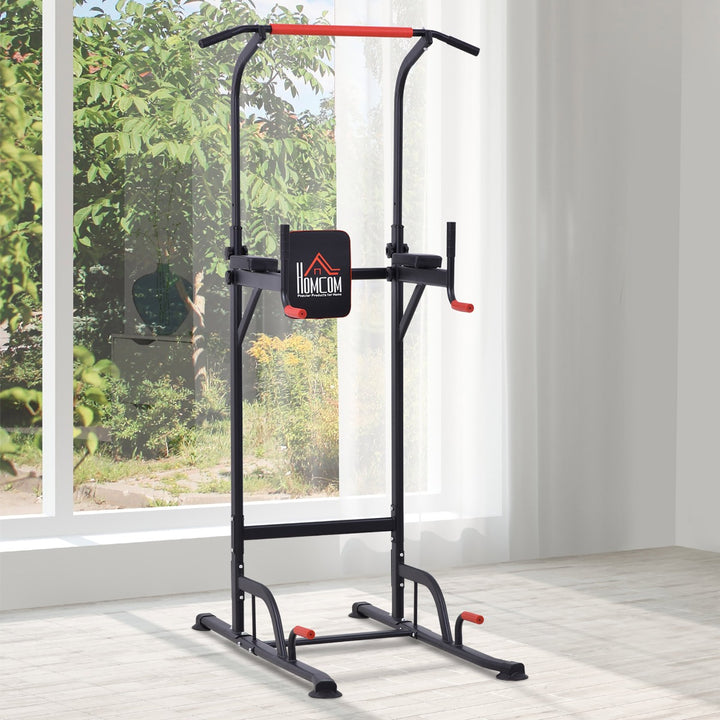 HOMCOM Pull Up Station Bar Power Tower Station for Home Office Gym Traning Workout Equipment | Aosom UK