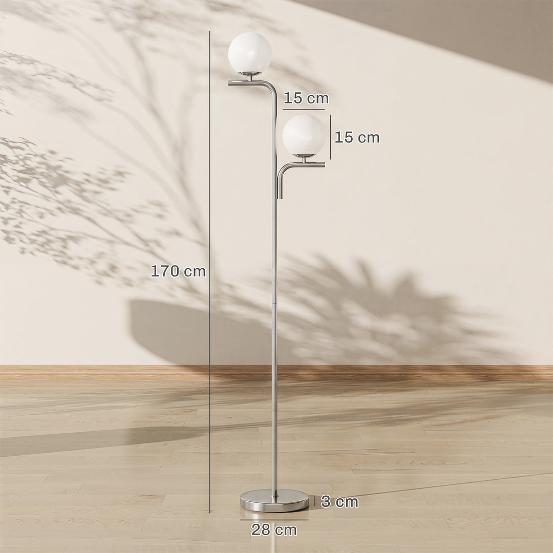 LED Floor Lamp, Modern Standing Lamp with 3 Colour Temperatures, Globe