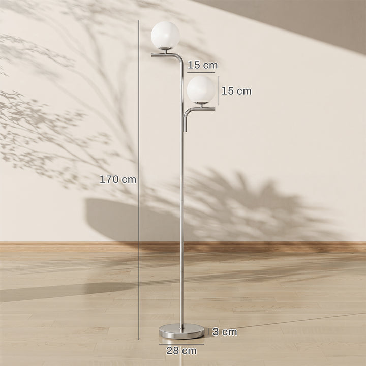 LED Floor Lamp, Modern Standing Lamp with 3 Colour Temperatures, Globe