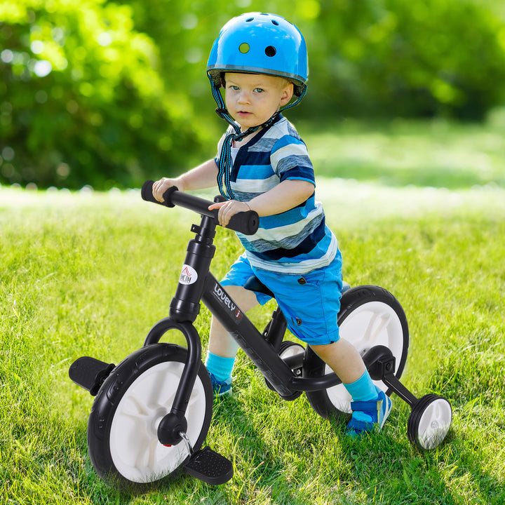 HOMCOM PP Toddlers Removable Stabiliser Balance Bike Black | Aosom UK