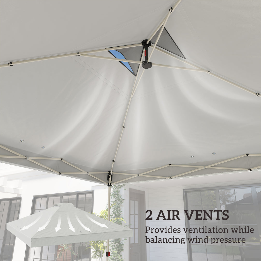 Gazebo Roof Replacement UV50+ Waterproof Pop Up Canopy Cover with 8 Dr