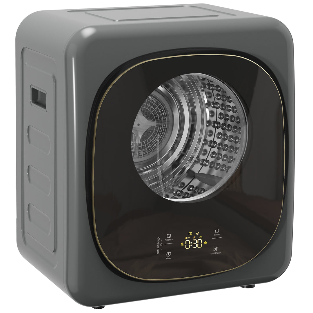 4kg Vented Tumble Dryer with 5 Drying Mode, 800W Compact Freestanding 
