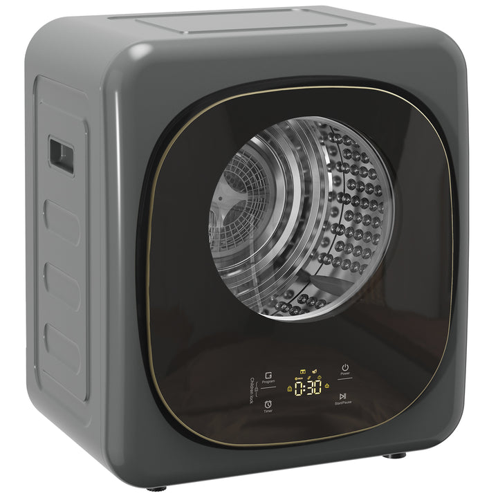 4kg Vented Tumble Dryer with 5 Drying Mode, 800W Compact Freestanding 