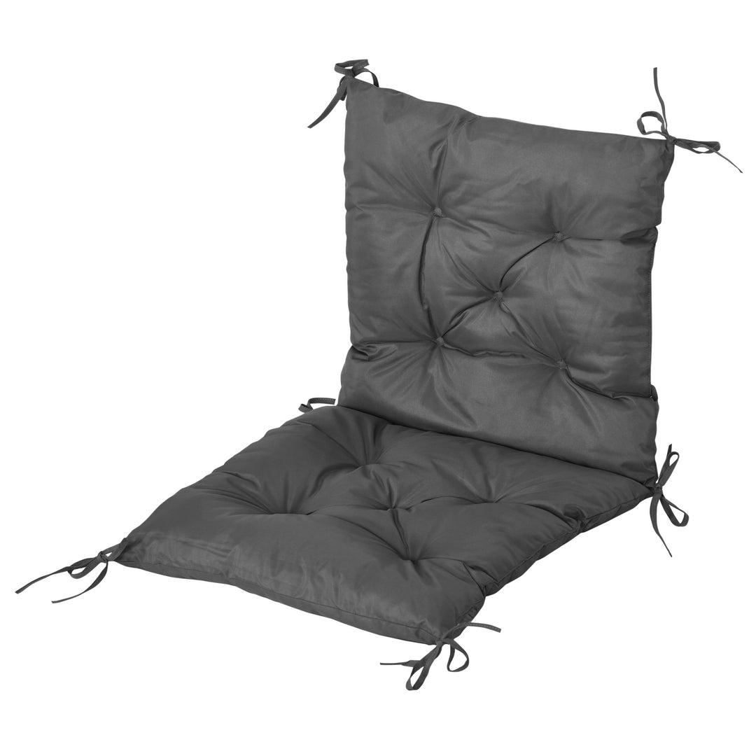 Set of Two Outdoor Seat Cushions - Dark Grey