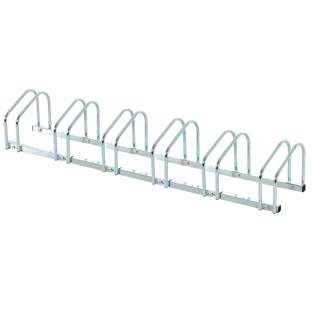 MCL Bike Stand Parking Rack Floor or Wall Mount Bicycle Cycle Storage Locking Stand 179L x 33W x 27H (6 Racks, )