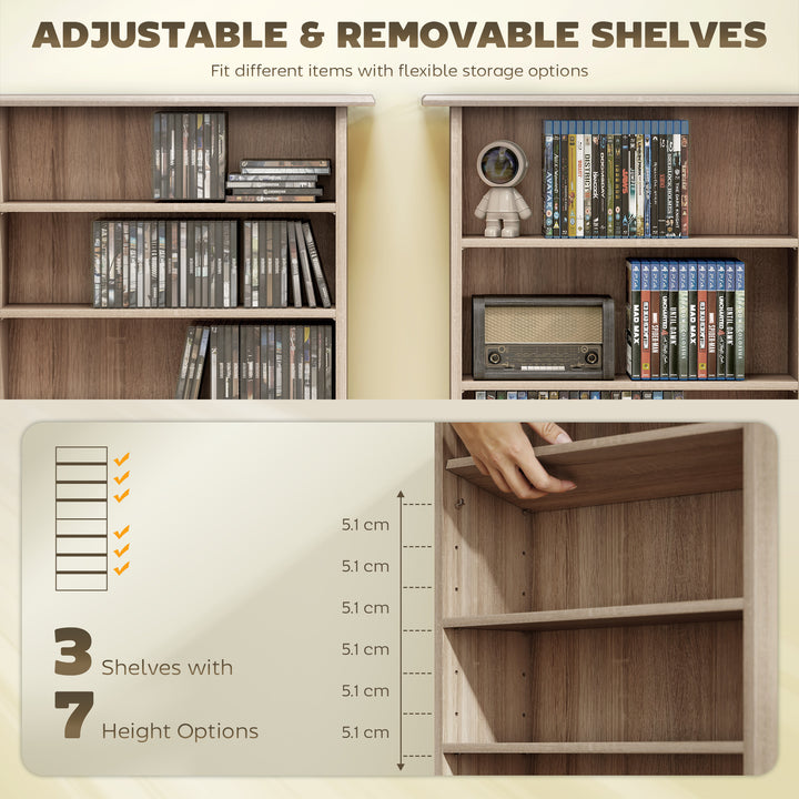 360 CD Storage Unit - Natural Wood Finish