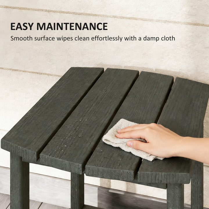 Outdoor Side Table, Garden Coffee Table, All-Weather Adirondack Side T