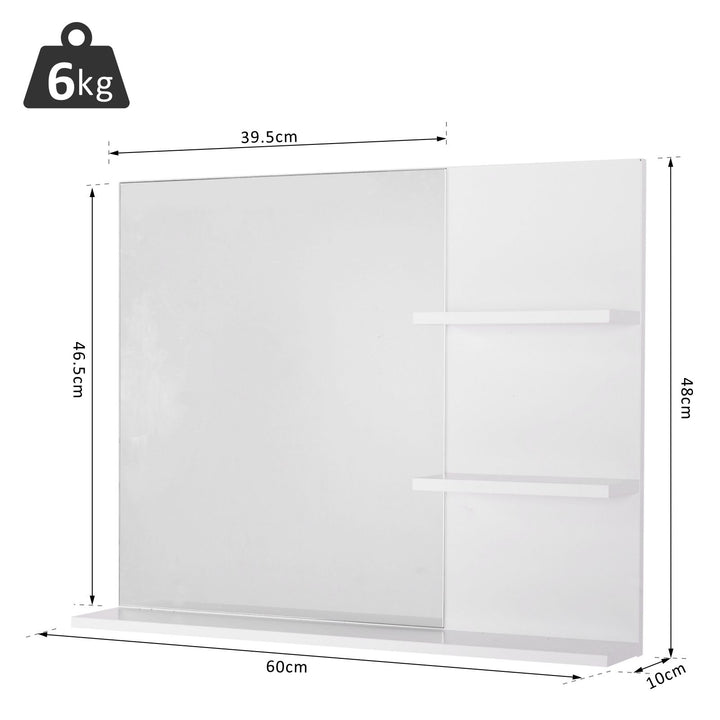 Modern Bathroom Mirror, Wall-mounted Vanity Mirror with 3 Tiers - view 3
