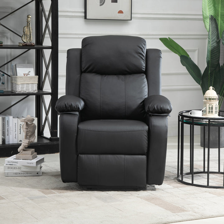 Riser and Recliner Chair with Massage, Power Lift Recliner Chair for Elderly with Remote Control, Extended Footrest, Dual Side Pockets, Overstuffed Electric Reclining Armchair, Black