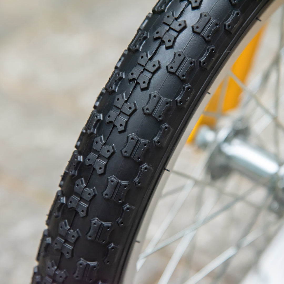 MCL Kids Scooter, Kick Stunt Scooter with Adjustable Handlebar, Dual Brakes, Basket, Cupholder, Mudguard, 16" Inflatable Rubber Wheels, for 5-12 years, Orange