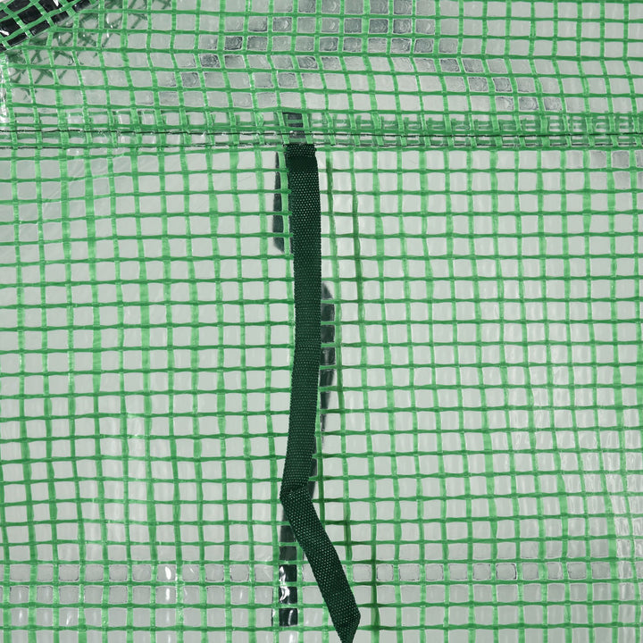 MCL Walk in Greenhouse with Shelves Steeple Green House for Garden Grow House Removable Cover 143x138x190cm, Green