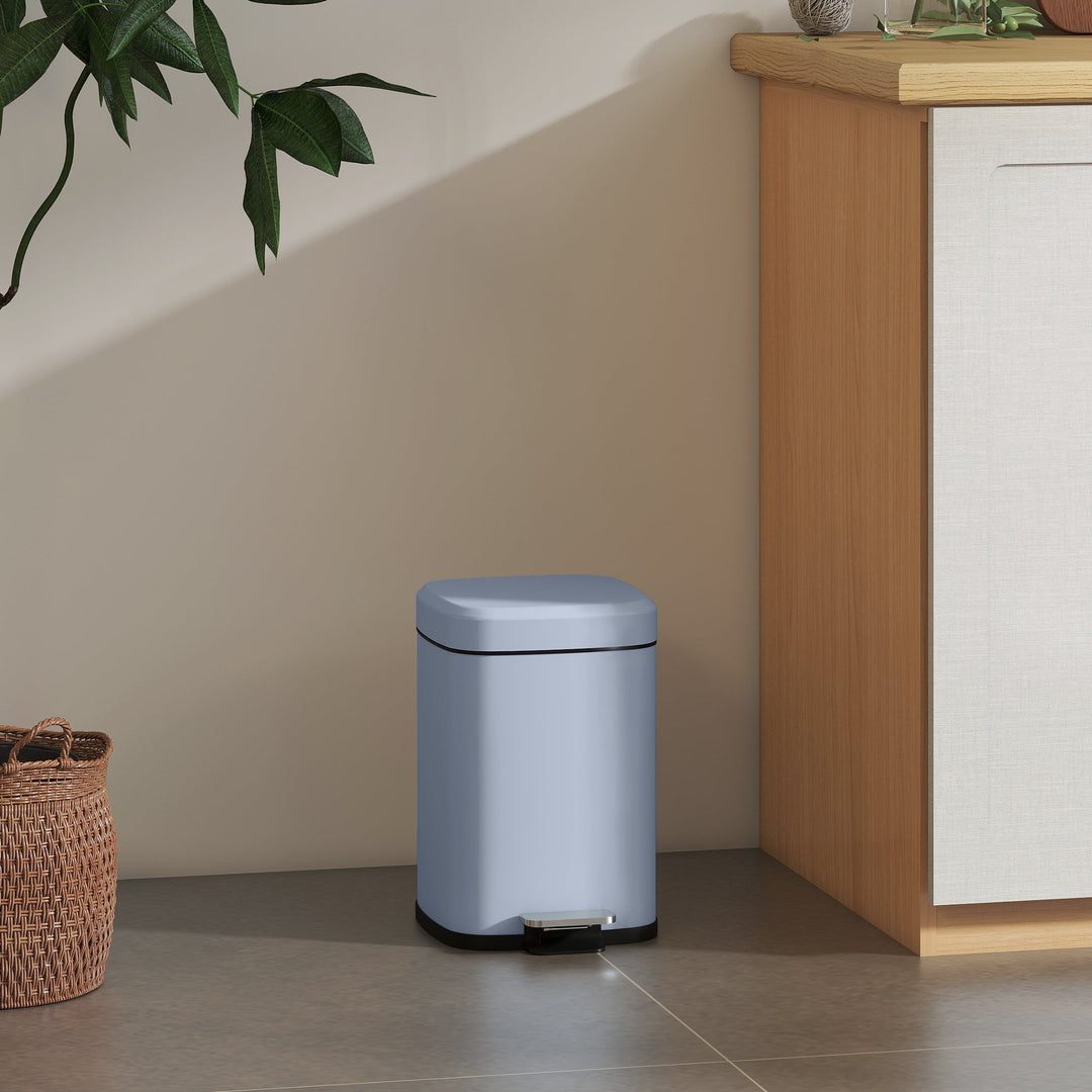 12L Modern Boxy Metal Home Kitchen Bin