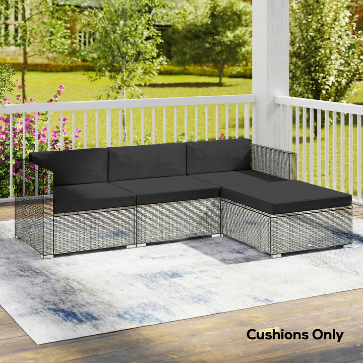 7-Piece Patio Furniture Cushions, Outdoor Loveseat Cushion with Remova