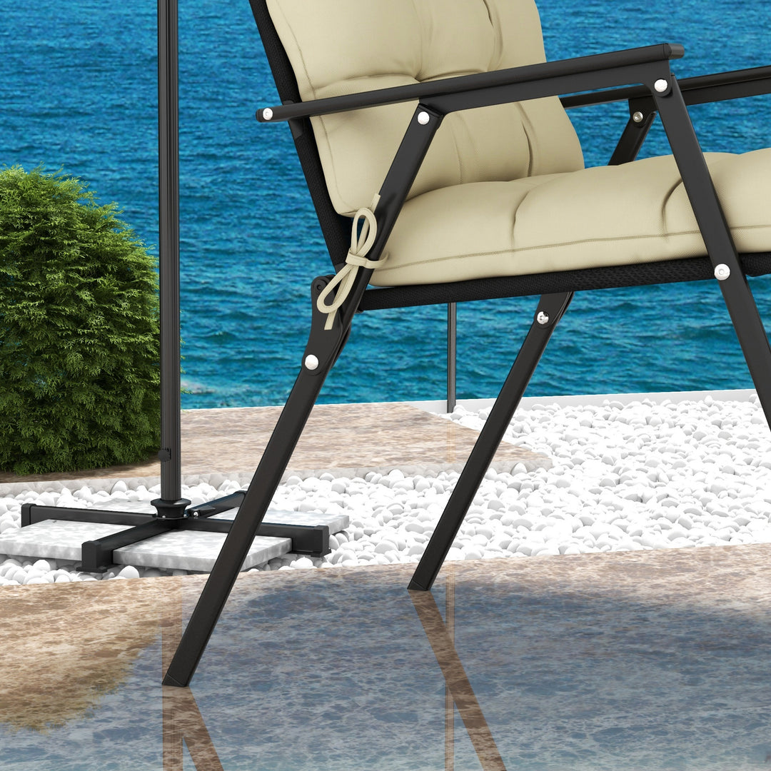 2-Piece Seat Cushion Replacement with Backrest, Garden Patio Chair Cus