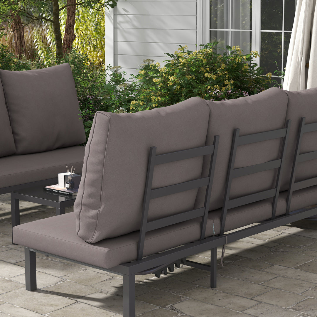 Outsunny 3 Pieces Garden Sun Loungers Set with Cushion, 5