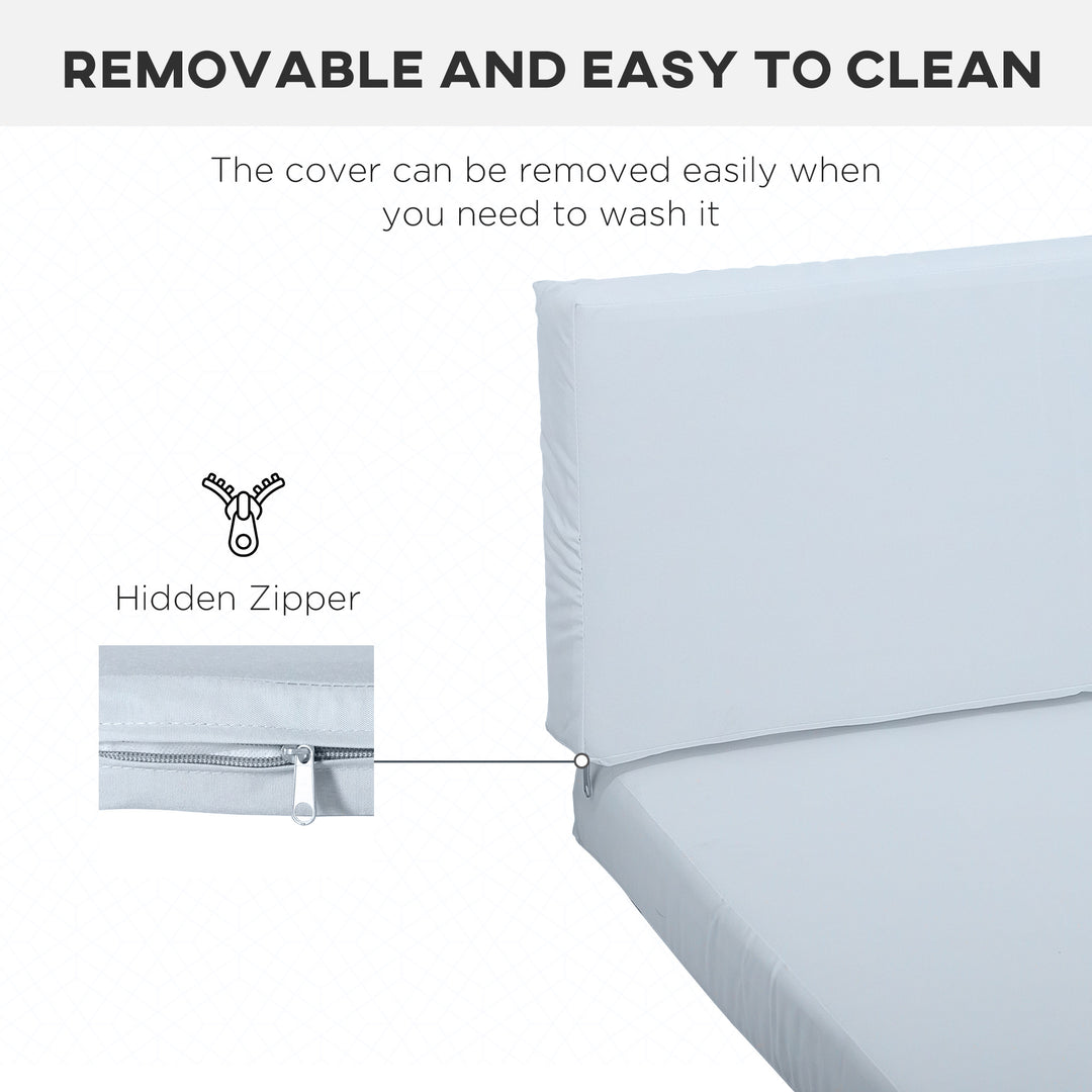 MCL 3 PCs Outdoor Seat Cushion for Rattan Furniture, Garden Furniture Cushions, Grey