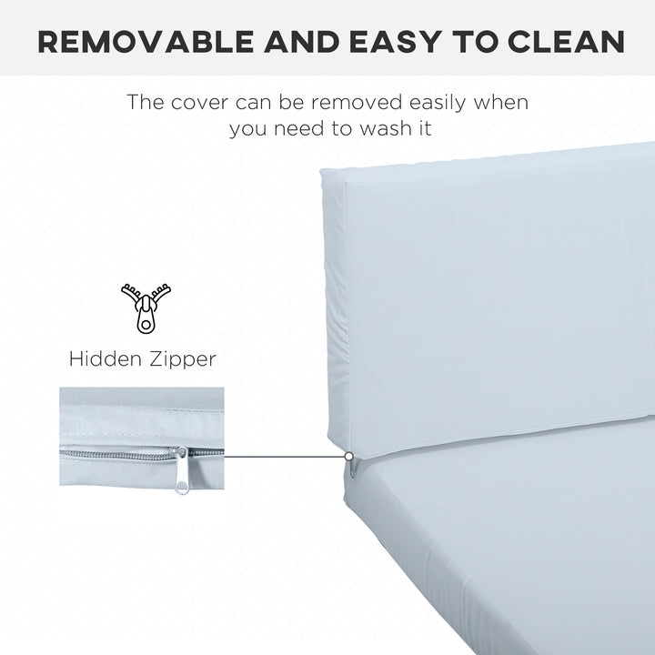 MCL 3 PCs Outdoor Seat Cushion for Rattan Furniture, Garden Furniture Cushions, Grey