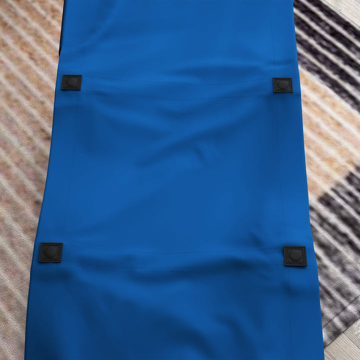 Camping Bed for Adults, Single Folding Camp Bed, Portable Camping Cot with Side Pocket, Headrest and Oxford Seat for Outdoor, Travel, Fishing, Dark Blue