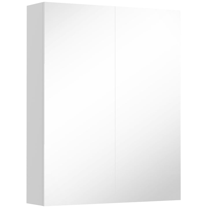 Wall Mounted Bathroom Mirror Storage Cabinet w/ Door Adjustable Shelf,
