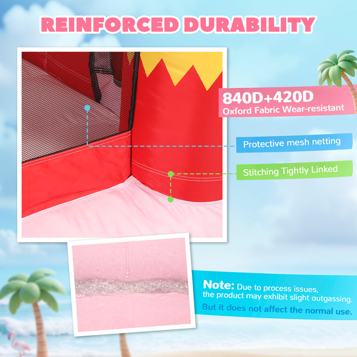 Inflatable Bounce House for Kids with Slide, Ball Pit, Basketball Hoop