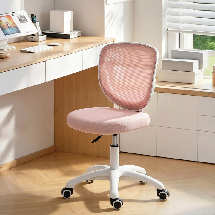 Office Chair, Armless Computer Desk Chair with Breathable Mesh, Adjust