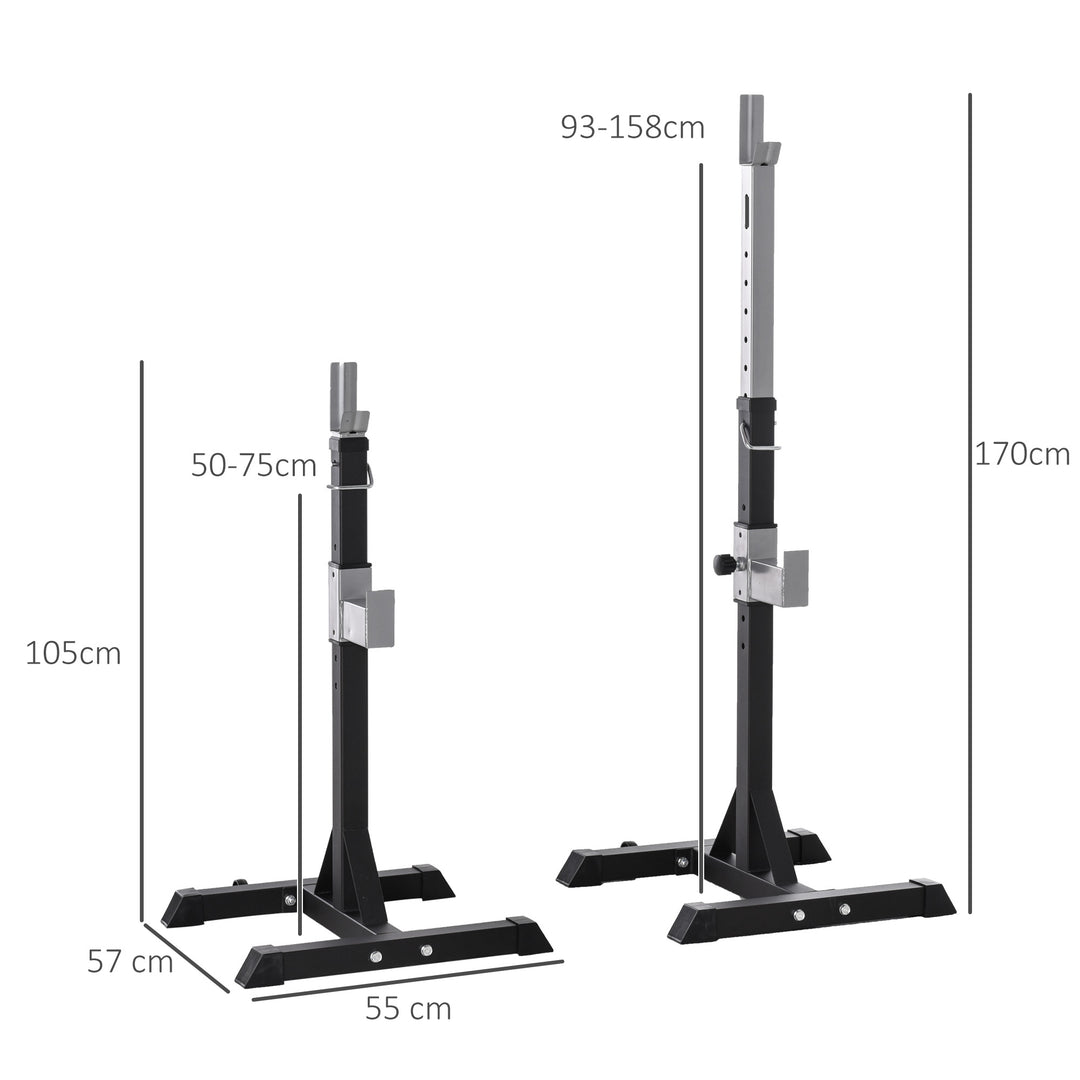 Barbell Squat Rack Adjustable Weight Lifting Bench Max Load 150kg Gym Fitness Strength Training Push up Dip Stand with Wheels