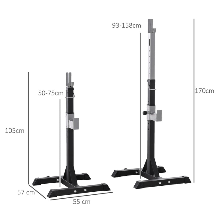 Barbell Squat Rack Adjustable Weight Lifting Bench Max Load 150kg Gym Fitness Strength Training Push up Dip Stand with Wheels