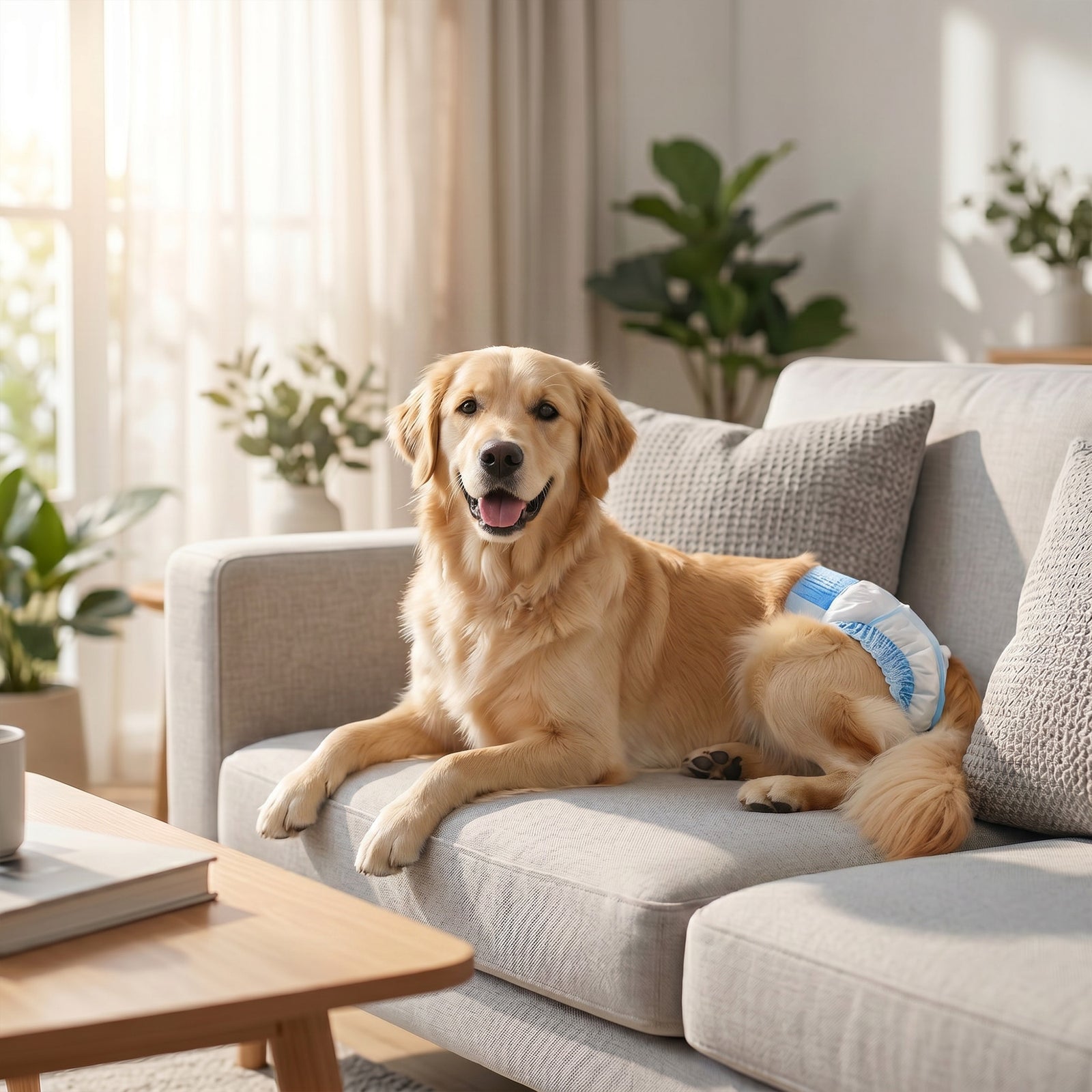 Disposable Dog Diapers Female for L Dogs Incontinence or Excitable Uri