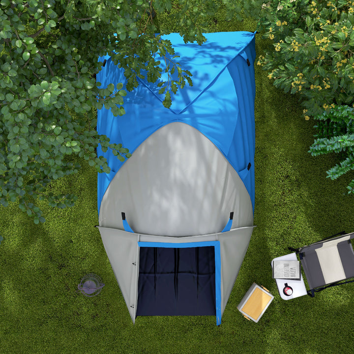 Two-Man Dome Tent, with Front Porch and Accessories - Blue/Grey