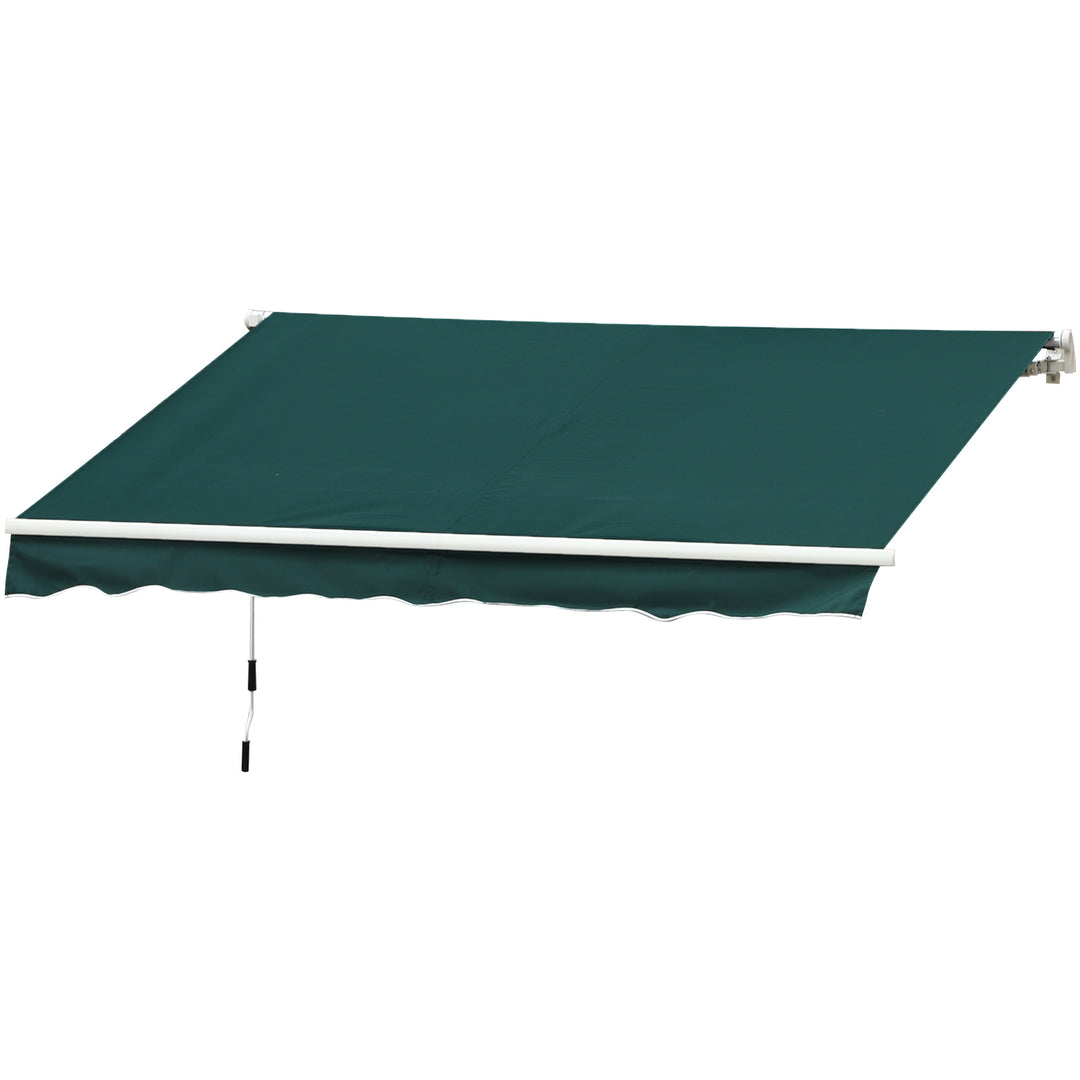 Manual Retractable Awning, 3.5x2.5 m-Green