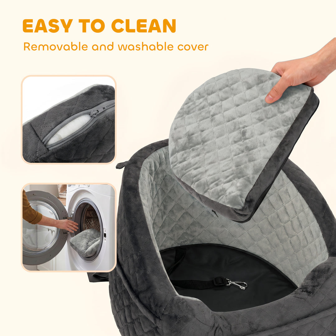 Dog Car Seat, Detachable Washable Dog Booster Seat with Thick Cushion,