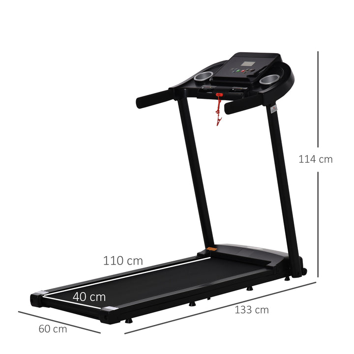 HOMCOM 1.5HP Treadmill, 12km/h Electric 1.5HP Motorised Running Machine, w/ 12 Programs, LED Display, for Home Gym Indoor Fitness | Aosom UK