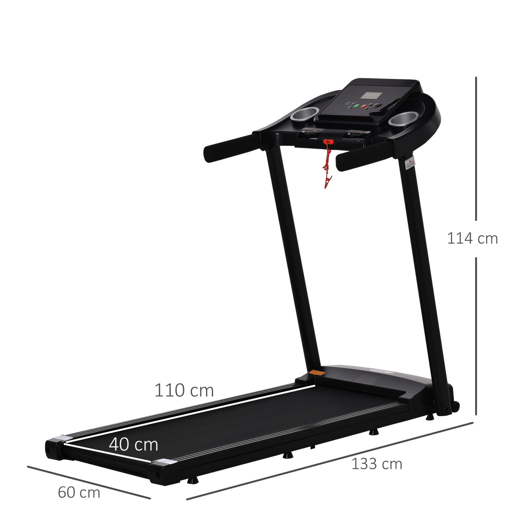 HOMCOM 1.5HP Treadmill, 12km/h Electric 1.5HP Motorised Running Machine, w/ 12 Programs, LED Display, for Home Gym Indoor Fitness