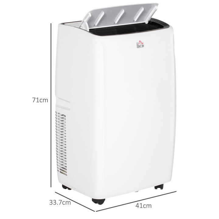 HOMCOM 14,000 BTU Mobile Air Conditioner for Room up to 40m², with Dehumidifier, Sleep Mode, 24H Timer On/off, Wheels | Aosom UK