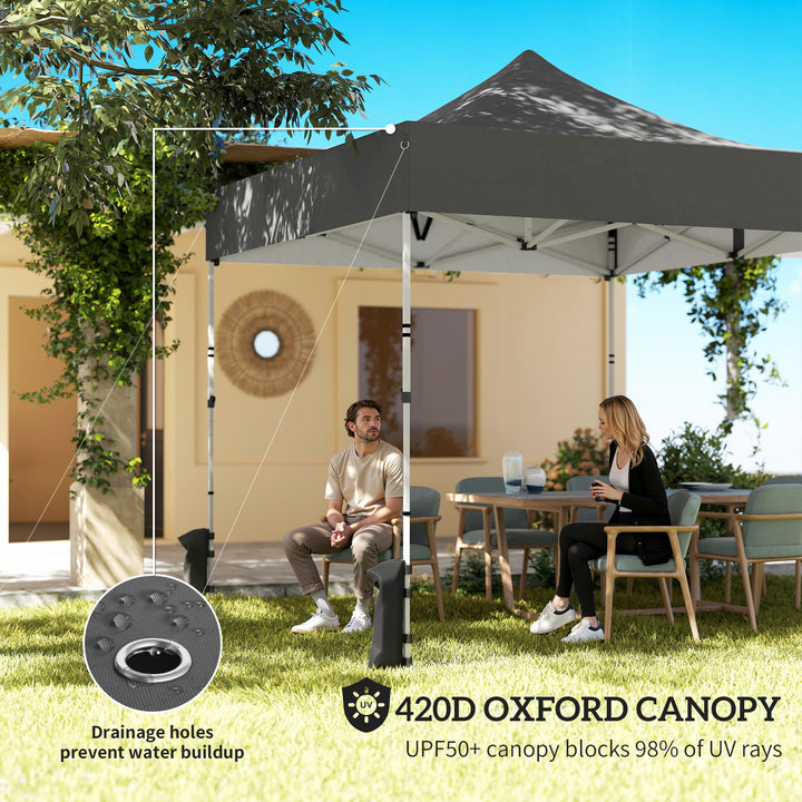 3 x 3 m Pop Up Gazebo with Sidewalls, UPF50+ Heavy Duty Garden Party T