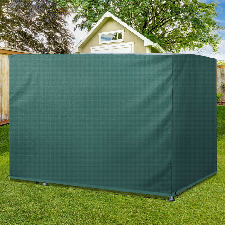 Patio 3 Seater Swing Chair Bench Cover Outdoor Garden Furniture Rain Protection Cover Protector Waterproof Anti-UV, 215L x 155W x 150Hcm, Dark Green