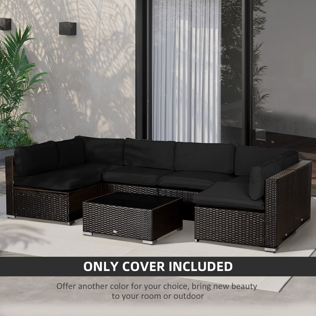 Garden Rattan Sofa Cushion Polyester Cover Replacement Outdoor- No Cus