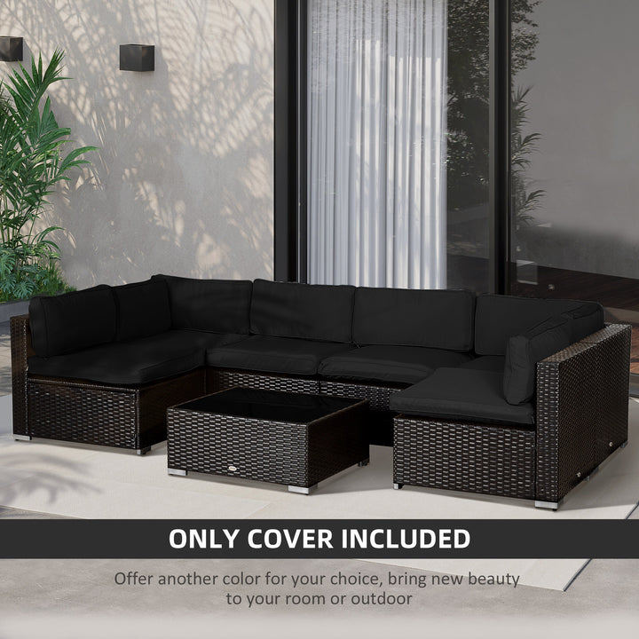 Garden Rattan Sofa Cushion Polyester Cover Replacement Outdoor- No Cus