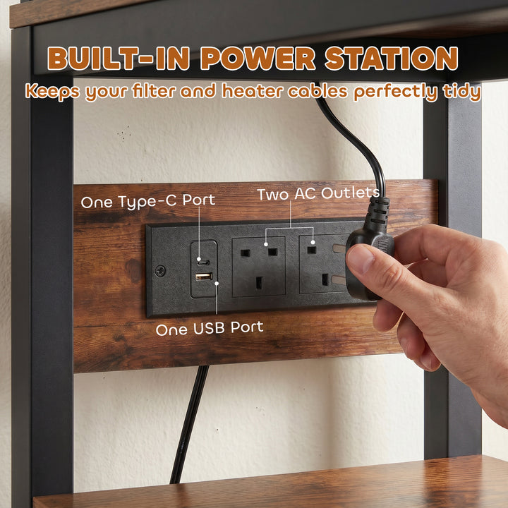 Fish Tank Stand with Power Outlets Aquarium Stand with Cabinet 20-29 G