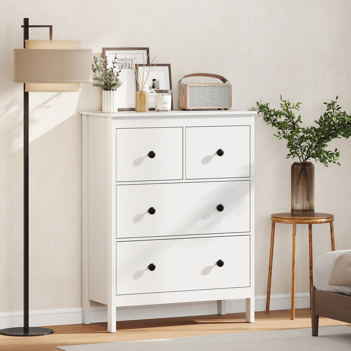 Modern Chest of Drawers, 4 Drawer Dresser Clothes Storage Organiser fo