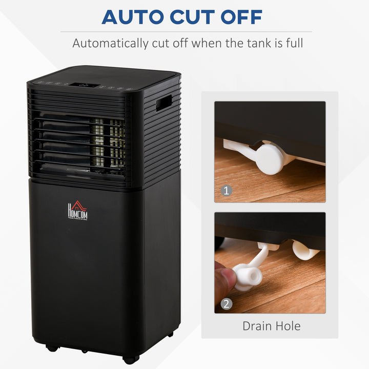 7000 BTU 4-In-1 Portable Air Conditioner Unit Cooling Dehumidifying Ventilating for Room up to 26m², with Fan, Remote, 24H Timer, Window Mount Kit, R290, A Energy Efficiency