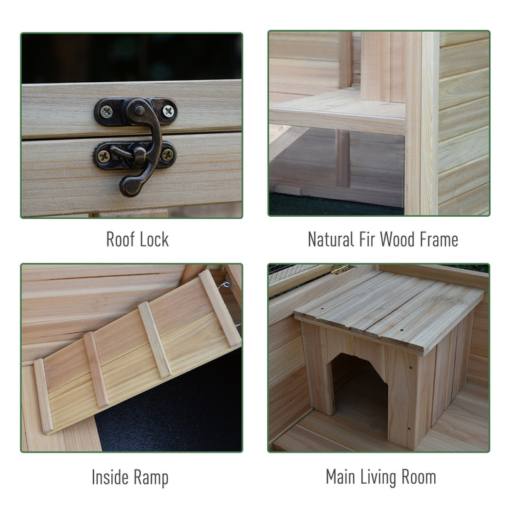 Small Animals Guinea Pigs Hutches Fir Wood Indoor Hutch