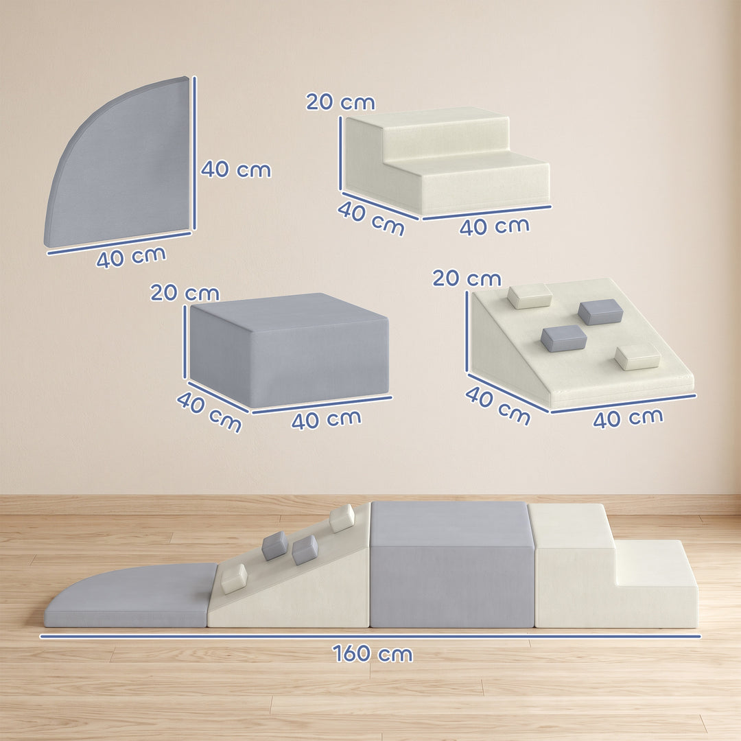 Soft Play Set, 4 PCS Climbing Blocks for Toddlers Indoor, PU Leather - view 3