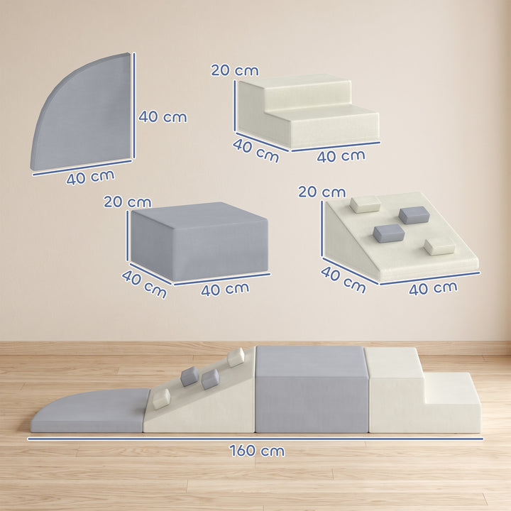 Soft Play Set, 4 PCS Climbing Blocks for Toddlers Indoor, PU Leather - view 3