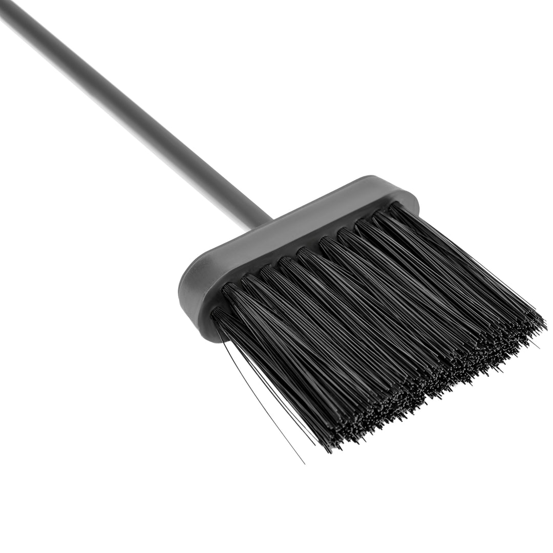 MCL Metal Firewood Log Holder 2 Layer Firewood Rack Indoor Outdoor Fireplace Wood Storage Shelf with 4 Tools and Hooks, Black, 40L x 30W x 74.5H cm